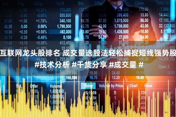 互联网龙头股排名 成交量选股法轻松捕捉短线强势股 #技术分析 #干货分享 #成交量 #